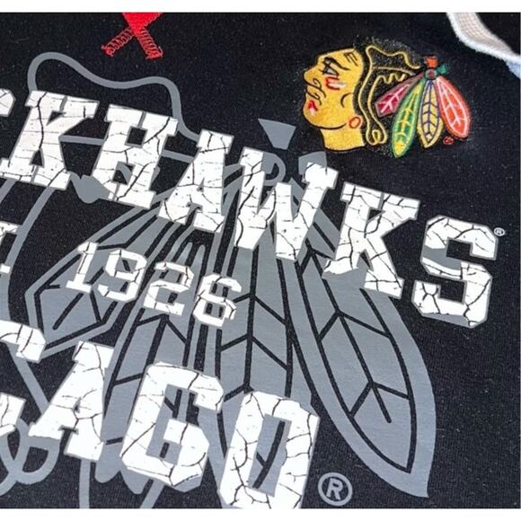 NHL Chicago Blackhawks Hoodie  Red Black GIII by Carl Banks Medium - Picture 10 of 16